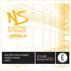 D'Addario NS515 - Corde seule (Mi aigu) violoncelle NS Electric, manche 4/4, Medium