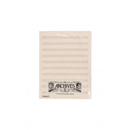 D'Addario SL10S - Blocs de papier manuscrit Archives, 10 portées, 50 feuilles