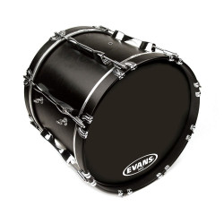 Evans BD16MX2B - Peau de grosse caisse de fanfare noire MX2, 16'' pouces