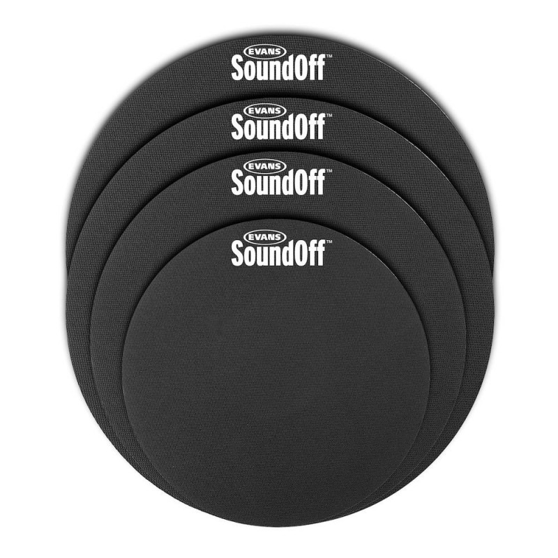 Evans SO-0244 - Pack de sourdines SoundOff, Fusion (10'', 12'', 14'', 14'')