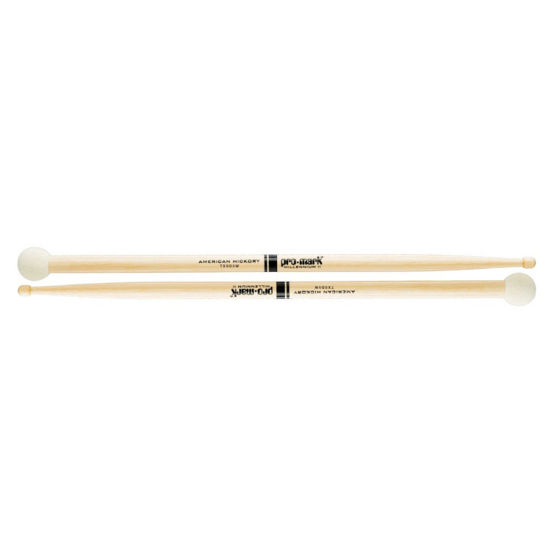 Pro-Mark TXSD5W - Baguettes multi-percussions Lighten Hickory SD5, olive en bois