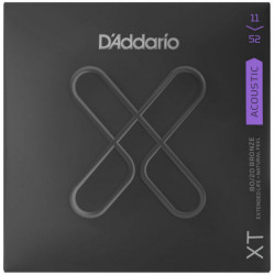 D'Addario XTABR1152 - jeu guitare acoustique XT bronze - Custom Light, 11-52