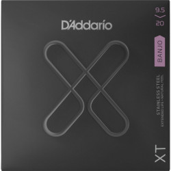 D'Addario XTJ09520 - jeu de cordes banjo XT Stainless Steel - Custom Light, 9.5-20