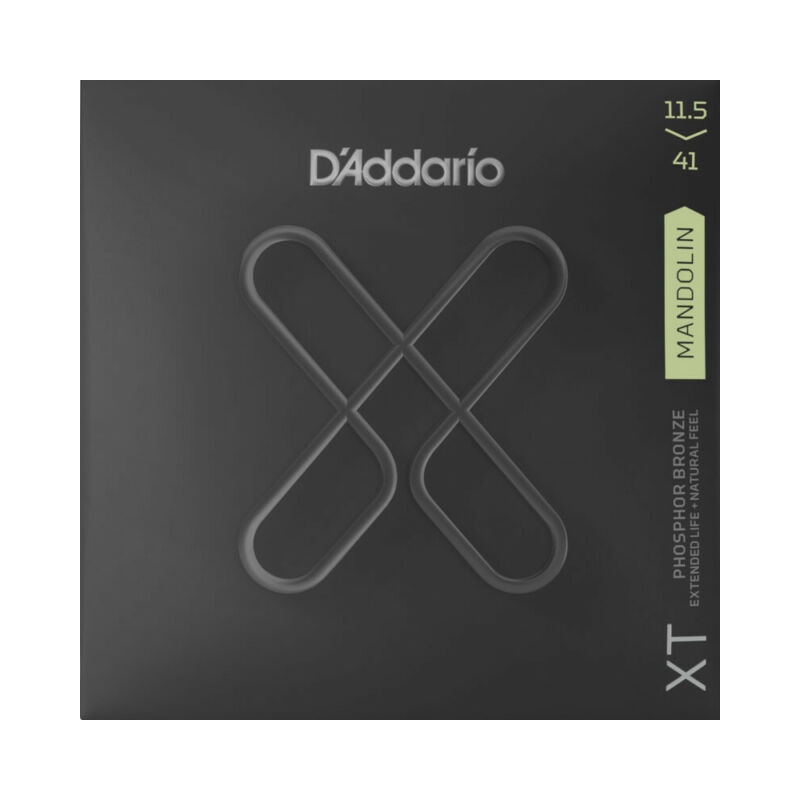 D'Addario XTM11541  - Jeu de cordes XT mandoline phosphore bronze – Medium/Heavy, 11.5-41