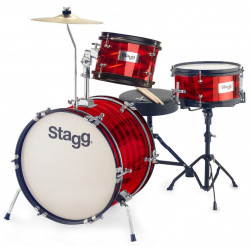 Batterie Junior Stagg TIM JR 3/16 rouge - 3 fûts et accessoires