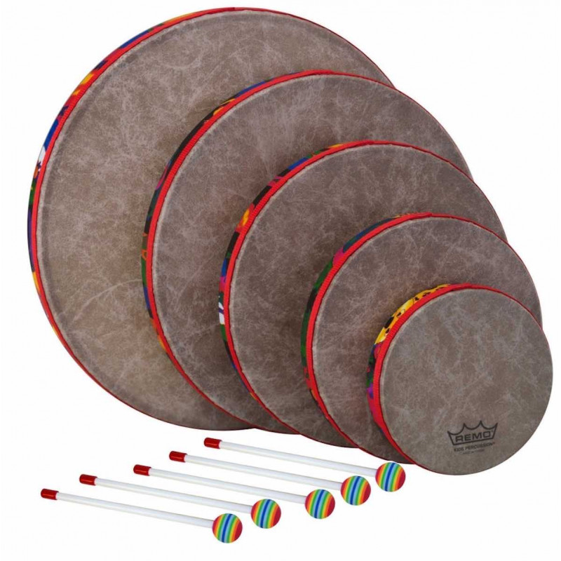 Remo KD-0500-01 - ensemble de tambours à main, 5 fûts, pour enfants