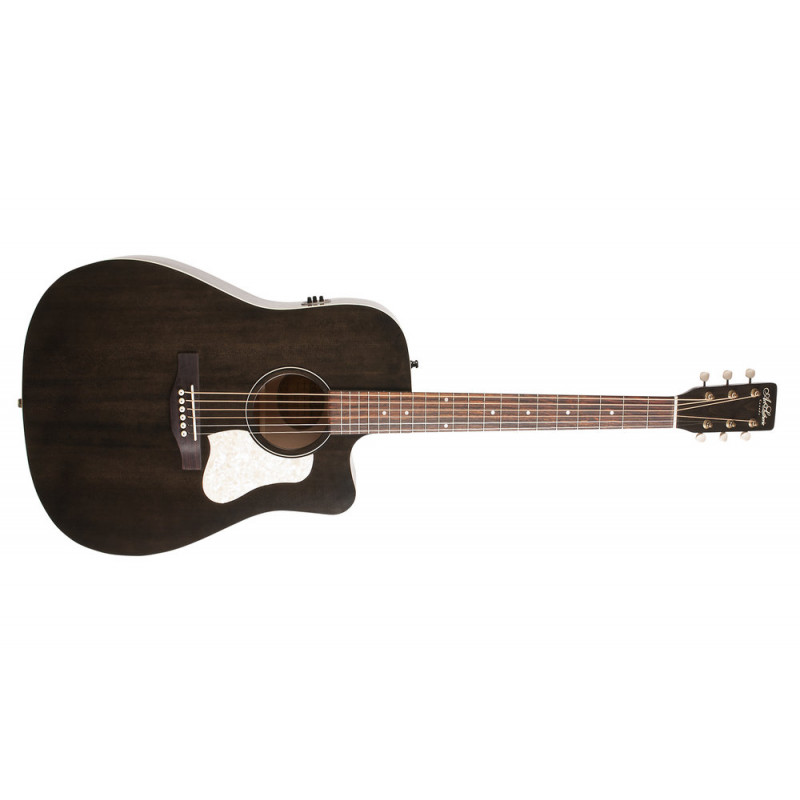 Art & Lutherie Americana Faded Black CW QIT Dreadnought - Guitare Electro-acoustique