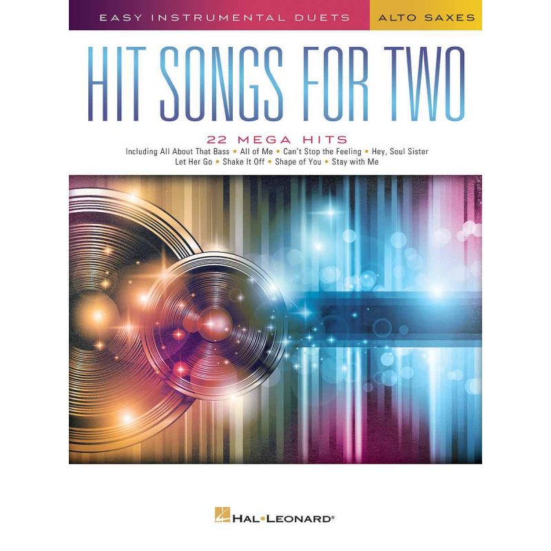 Hit songs for two : 22 mega hits - Duo saxophones alto