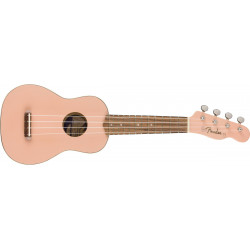 Fender Venice Soprano Uke - touche noyer - Shell Pink