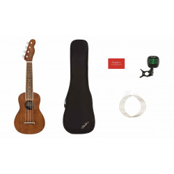 Pack Ukulele Soprano Fender Seaside - touche noyer - Naturelle