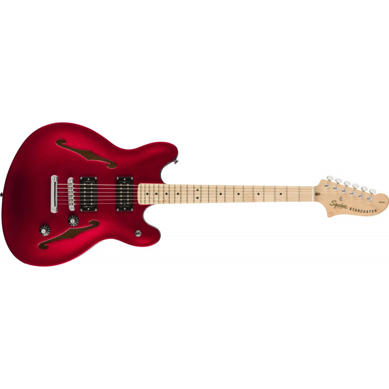 Squier Affinity Series Starcaster - touche érable - Candy Apple Red