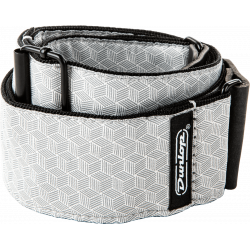 Dunlop  D6712 - Sangle Jacquard - Cube Hatch Light Grey