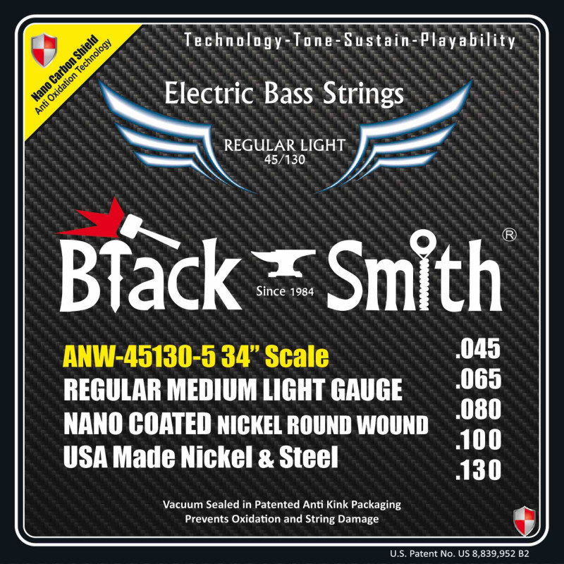 Black Smith A-NW45130-5 - Jeu de 5 cordes basse électrique - 45-130