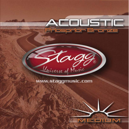 Stagg AC-1356-PH - Jeu de cordes pour guitare acoustique, phosphor-bronze, medium