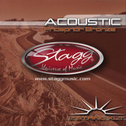Stagg AC-12ST-PH - Jeu de cordes phoshor-bronze pour guitare acoustique à 12-cordes