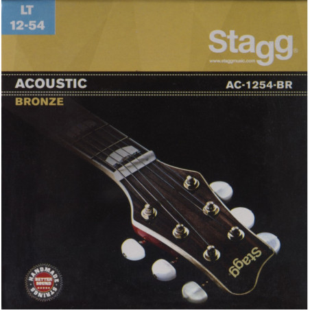 Stagg AC-1254-BR - Jeu de cordes bronze pour guitare acoustique
