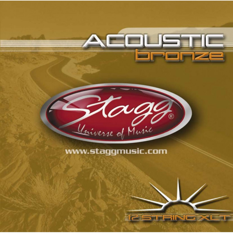 Stagg AC-12ST-BR - Jeu de cordes bronze pour guitare acoustique à 12-cordes