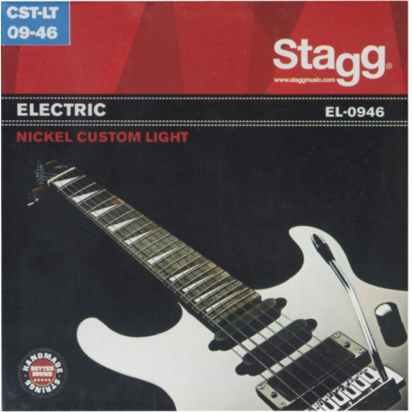Stagg EL-0946 - Jeu de cordes en acier nickélé pour guitare éléctrique