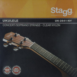 Stagg UK-2841-NY - Jeu de cordes en nylon transparent pour ukulele