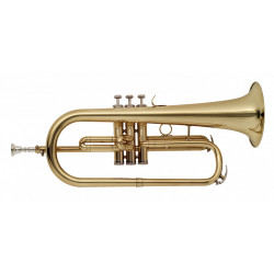 Stagg WS-FH215S - Bugle en Sib, avec corps en laiton, perce M et étui souple