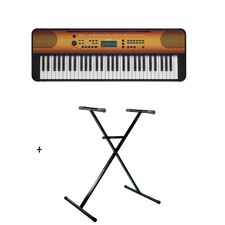 Pack Yamaha PSR-E360 - Clavier arrangeur 61 notes érable + stand en X