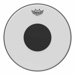Remo CS-0214-10 - Peau CS Blanc Lisse 14" + rond noir, pour Tom/ Caisse claire