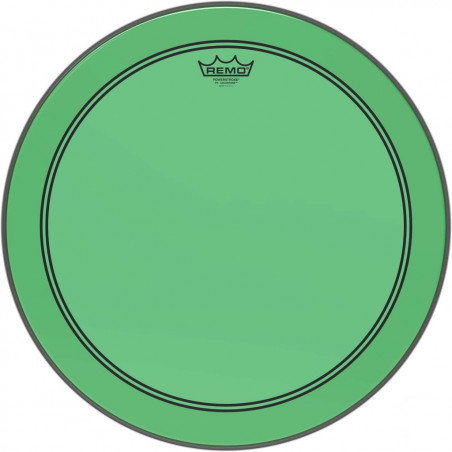 Remo P3-1318-CT-GN - Peau de frappe Powerstroke 3 Colortone pour grosse caisse, vert, 18"