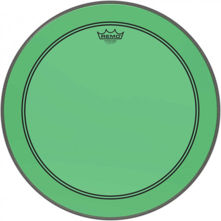 Remo P3-1320-CT-GN - Peau de frappe Powerstroke 3 Colortone pour grosse caisse, vert, 20"