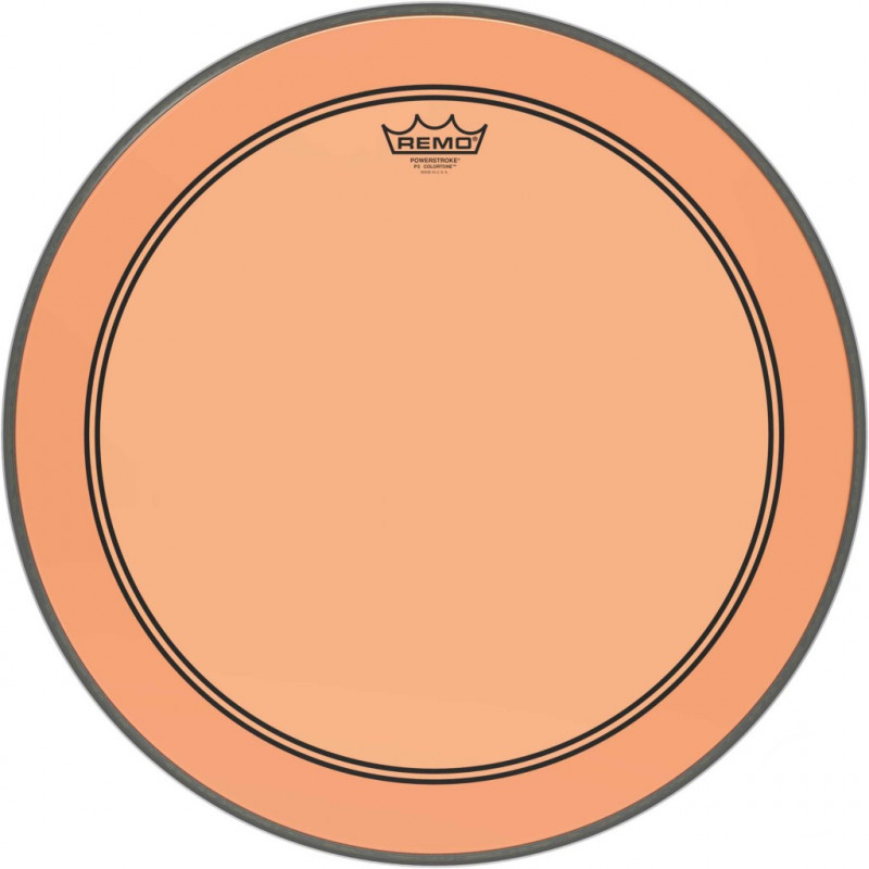 Remo P3-1320-CT-OG - Peau de frappe Powerstroke 3 Colortone pour grosse caisse, orange, 20"