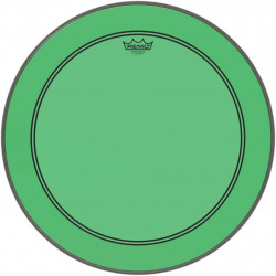 Remo P3-1322-CT-GN - Peau de frappe Powerstroke 3 Colortone pour grosse caisse, vert, 22"