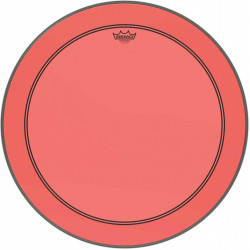 Remo P3-1326-CT-RD - Peau de frappe Powerstroke 3 Colortone pour grosse caisse, rouge, 26", avec trou décentré de 5