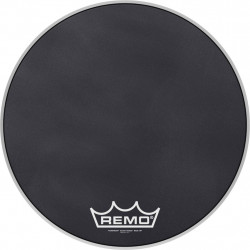 Remo PM-1820-MP - Peau Powermax Black Suede 20" pour G.Caisse de parade