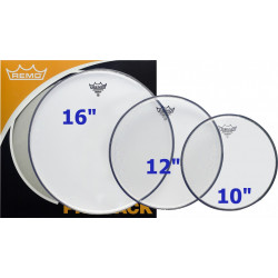 Remo PP-1382-BA - Tom Pack (Ambassador transparente 10", 12", 16")