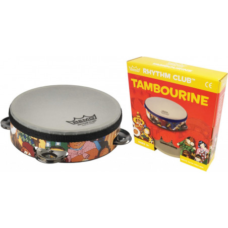 Remo RH-2106-00 - Tambourin "Rhythm Club" 6" x 1.75" avec 4 paires de cymbalettes