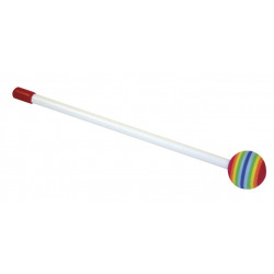 Remo HK-1224-10 - Mailloche Lollipop de 25 cm avec tête de 36 mm en mousse multicolore