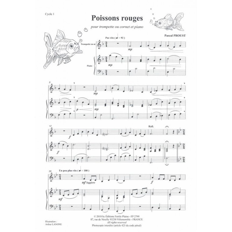Poissons rouges - Pascal Proust - Trompette et Piano