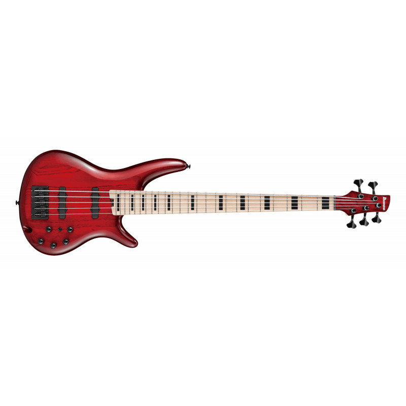 Ibanez ANB205-TWB Transparent Wine Red Burst - Guitare basse 5 cordes (+ housse)