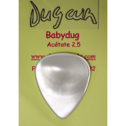 Dugain Baby Dug Acetate - Médiator guitare - blanc