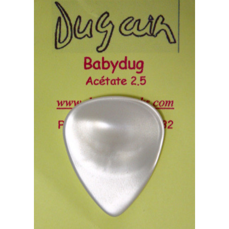 Dugain Baby Dug Acetate - Médiator guitare - blanc