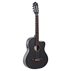 Ortega RCE125SN - Guitare électro-classique - Noir satiné (+ housse)