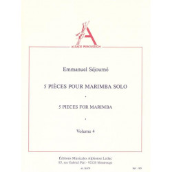 5 pièces pour Marimba Solo - Volume 4 - E. Séjourné
