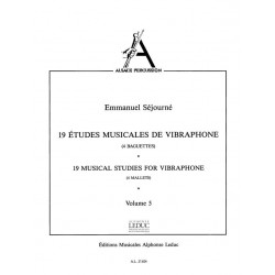 19 Musical Studies for Vibraphone - Volume 5 - E. Séjourné
