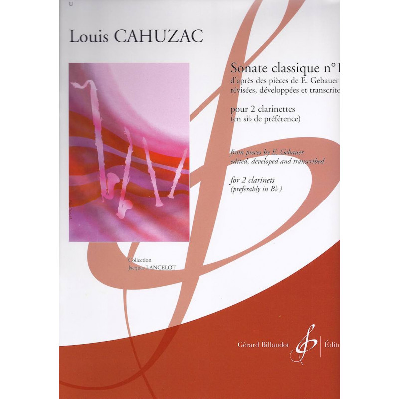 Sonate Classique N. 1 - Louis Cahuzac - 2 clarinettes