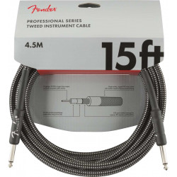 Fender Serie Professionnelle - Câble jack-jack droit - 4,5 m - tweed gris