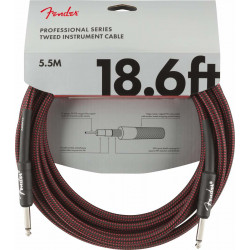 Fender Serie Professionnelle - Câble jack-jack droit - 5,5 m - tweed rouge