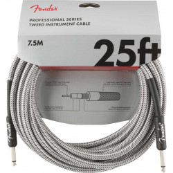 Fender Serie Professionnelle - Câble jack-jack droit - 7,5 m - tweed blanc