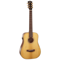 Cort GOLD-MINI-F - Guitare électro-acoustique 3/4 dreadnought série Gold - Naturel brillant (+soft case)