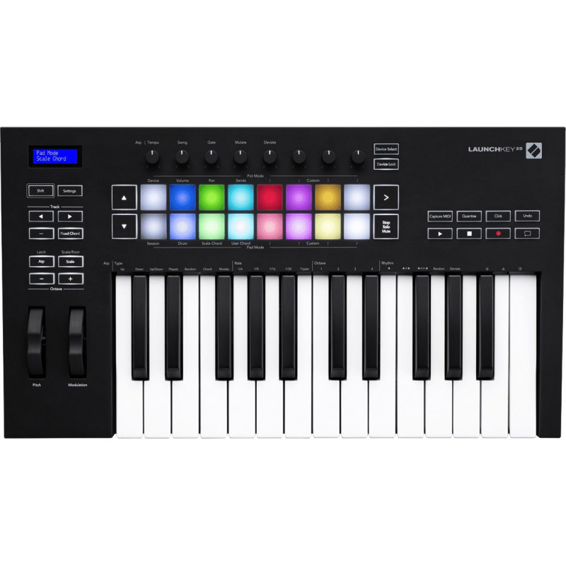 Novation LAUNCHKEY-25-MK3 - Clavier maître Launchkey MKIII 25 notes - 16 pads