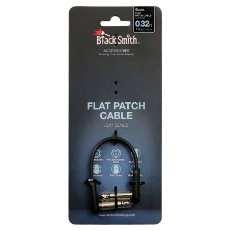 Black Smith FPC-10 - Câble patch Flat Series Jack coudé/Jack coudé - 10cm