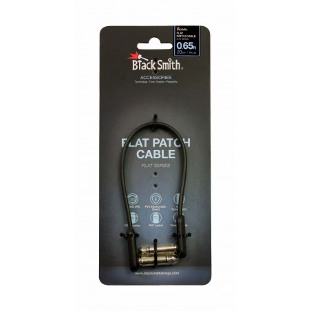 Black Smith FPC-20 - Câble patch Flat Series Jack coudé/Jack coudé - 20cm